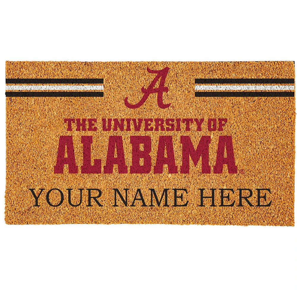 Alabama Crimson Tide 18" x 30" Personalized Coir Doormat