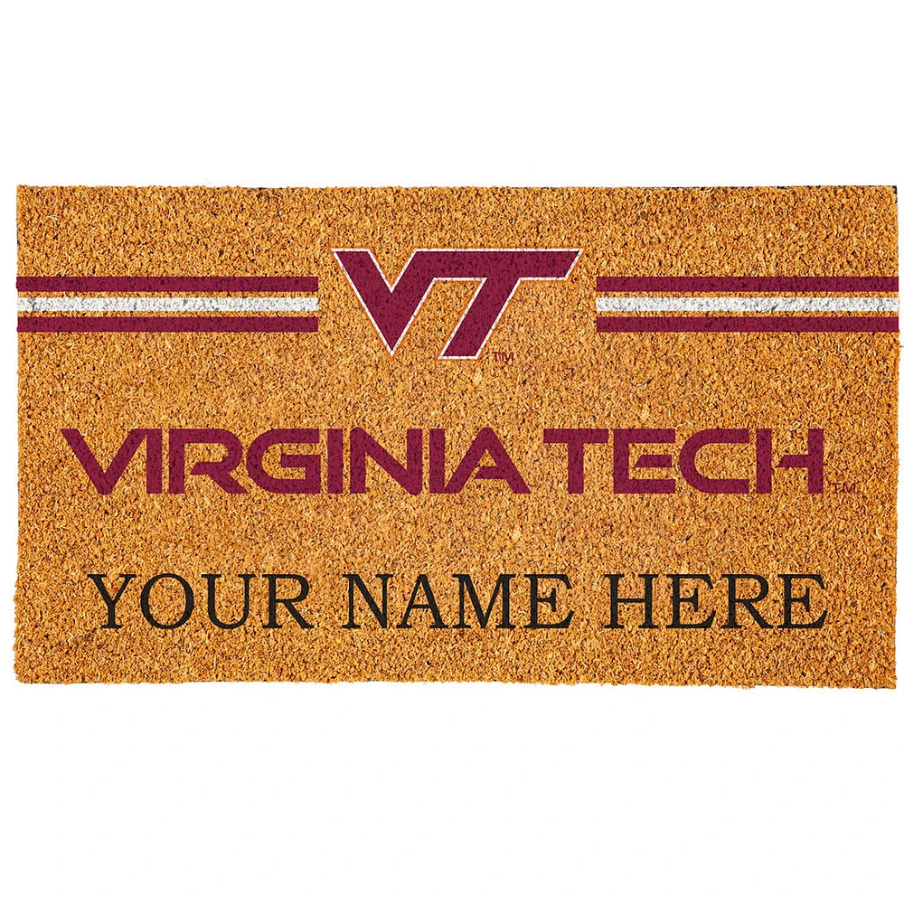 Virginia Tech Hokies 18" x 30" Personalized Coir Doormat