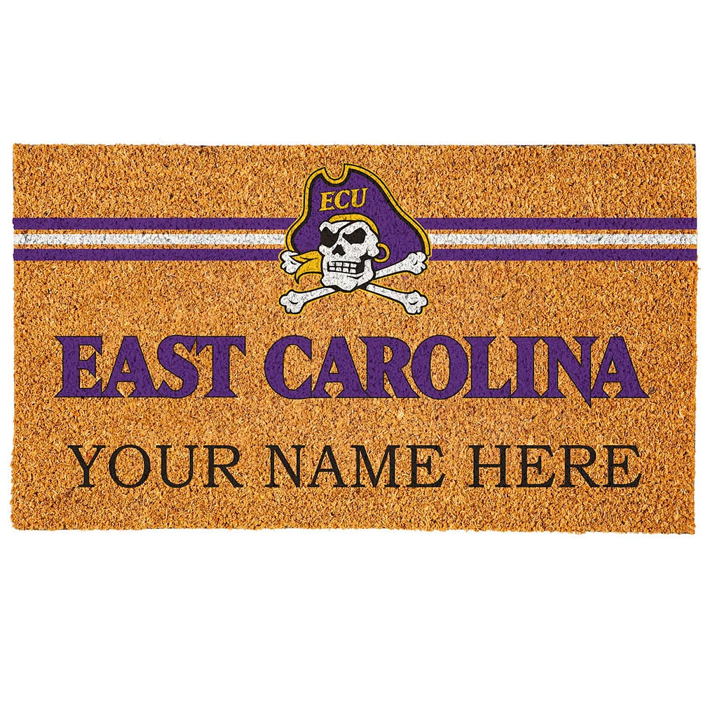 ECU Pirates 18" x 30" Personalized Coir Doormat