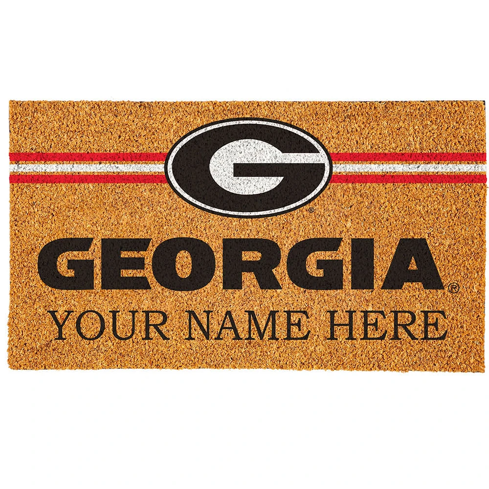 Georgia Bulldogs 18" x 30" Personalized Coir Doormat