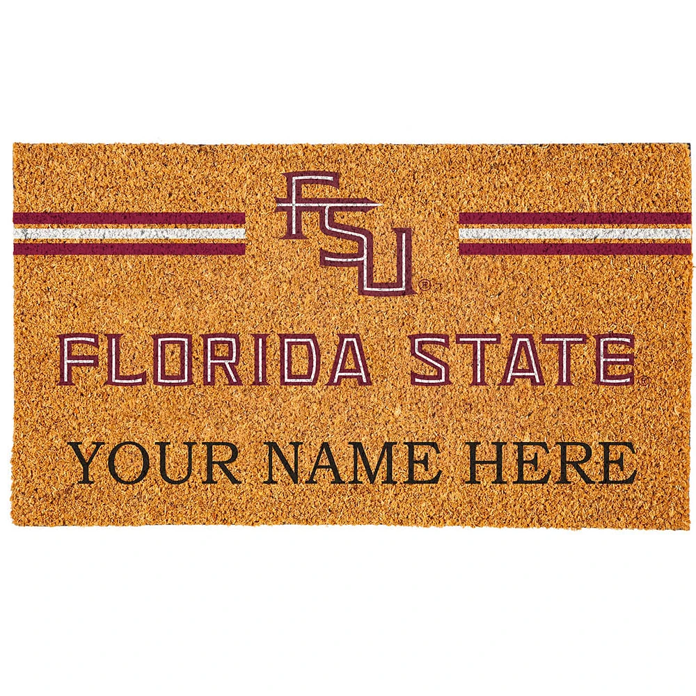 Florida State Seminoles 18" x 30" Personalized Coir Doormat