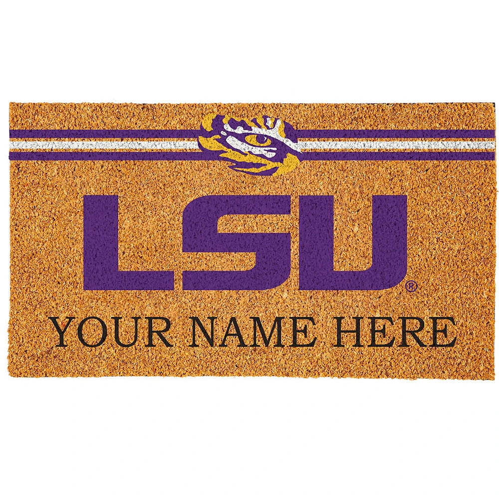 LSU Tigers 18" x 30" Personalized Coir Doormat