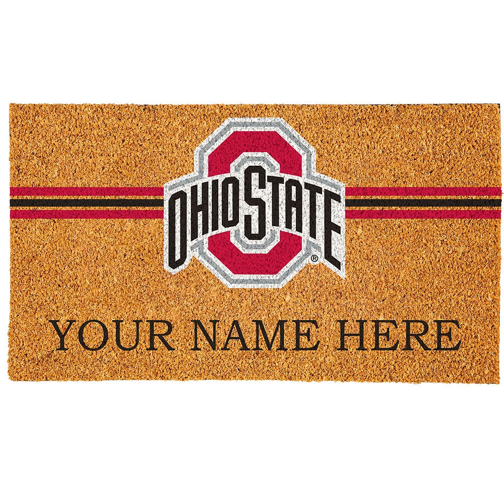 Ohio State Buckeyes 18" x 30" Personalized Coir Doormat