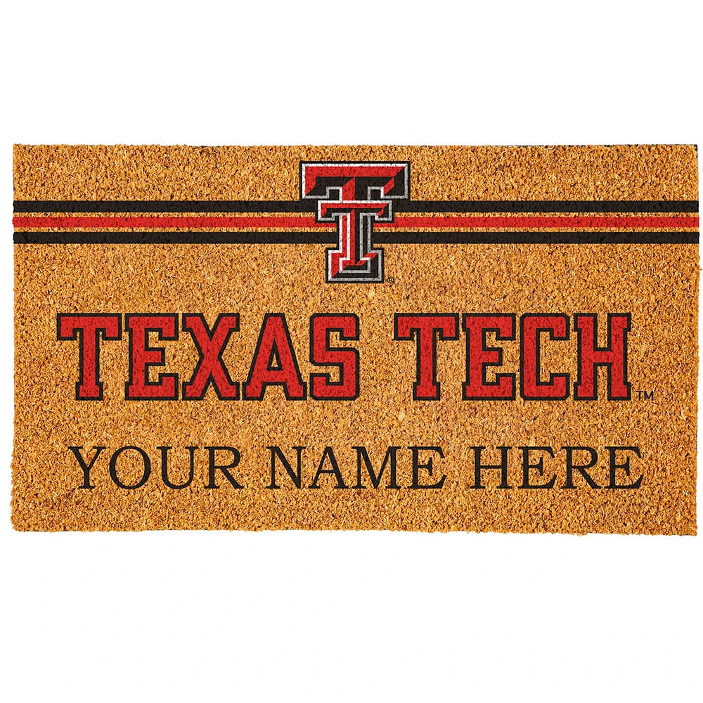 Texas Tech Red Raiders 18" x 30" Personalized Coir Doormat