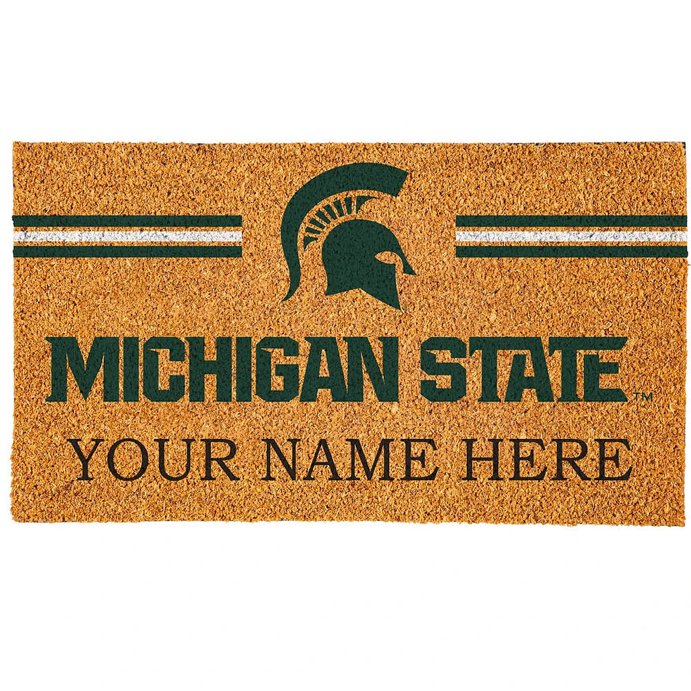 Michigan State Spartans 18" x 30" Personalized Coir Doormat