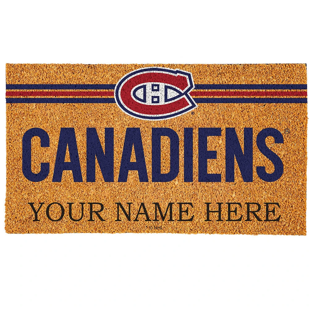 Montreal Canadiens 18" x 30" Personalized Coir Doormat