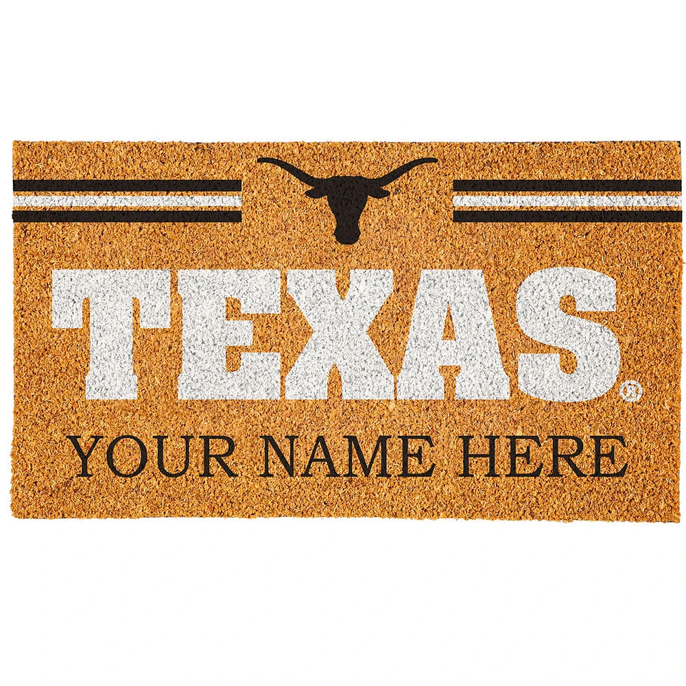 Texas Longhorns 18" x 30" Personalized Coir Doormat