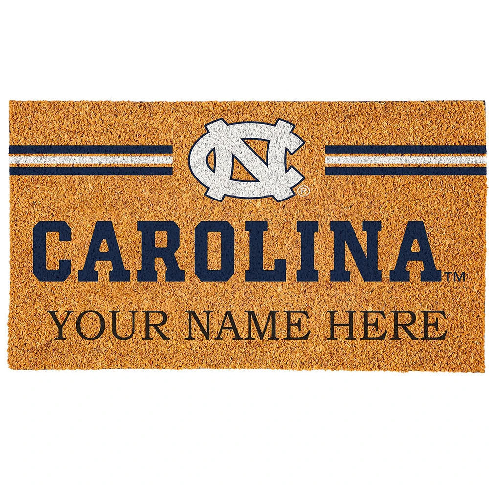 North Carolina Tar Heels 18" x 30" Personalized Coir Doormat