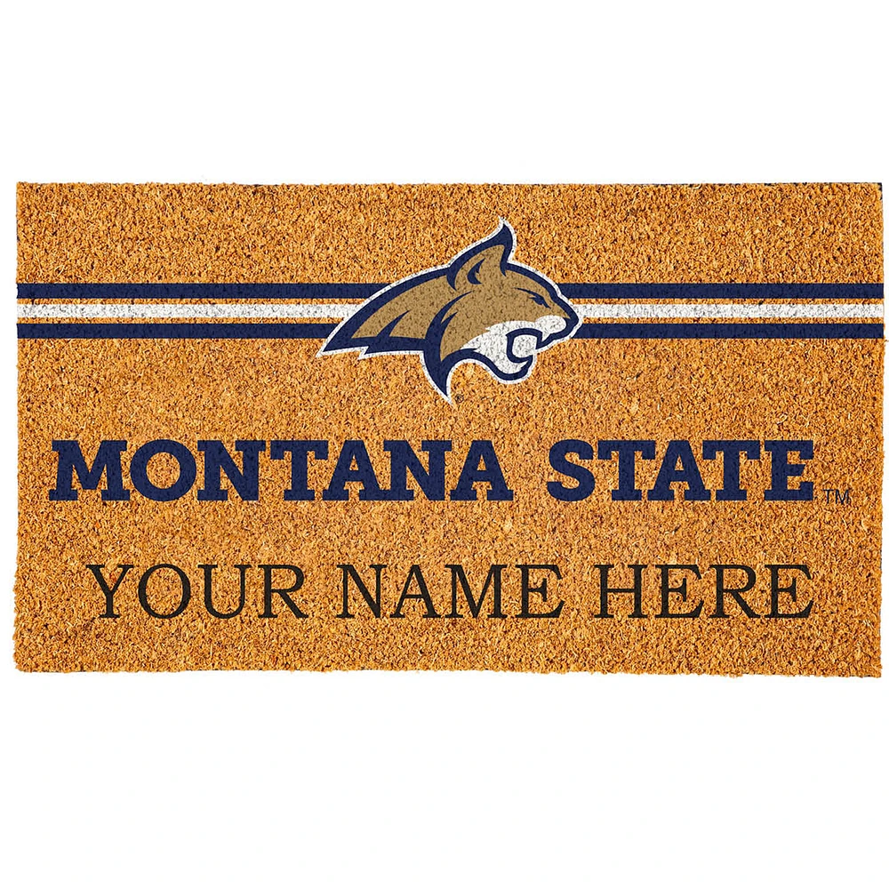 Montana State Bobcats 18" x 30" Personalized Coir Doormat