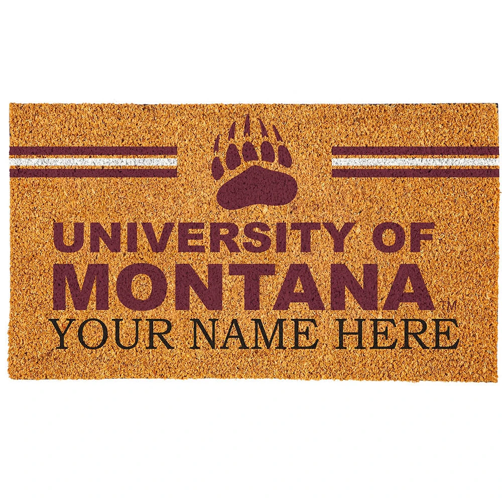 Montana Grizzlies 18" x 30" Personalized Coir Doormat