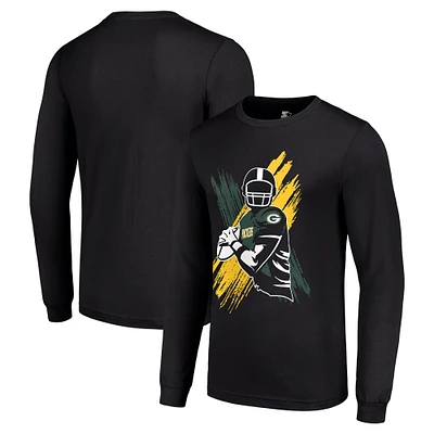 Men's Starter Green Bay Packers Player X Logo Graphic Long Sleeve T-Shirt
