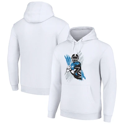 Men's Starter White Detroit Lions Player X Fleece Pullover Hoodie