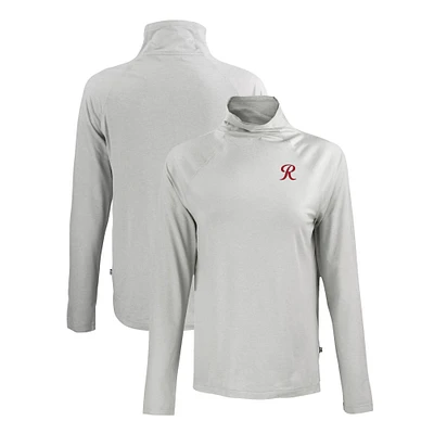 Women's Cutter & Buck Gray Tacoma Rainiers Coastline Epic Comfort Eco Recycled Funnel Neck Raglan Pullover Top