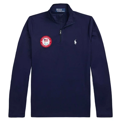 Women's Polo Ralph Lauren Navy Team USA Paris 2024 Summer Paralympics Villagewear Quarter-Zip Jacket