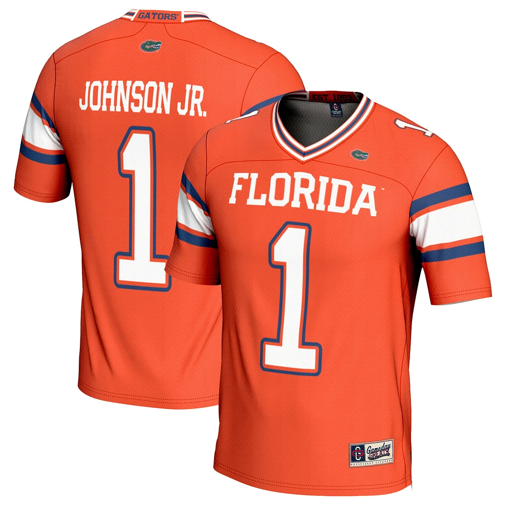 Unisex GameDay Greats Montrell Johnson Jr. Orange Florida Gators Lightweight Football Fashion Jersey