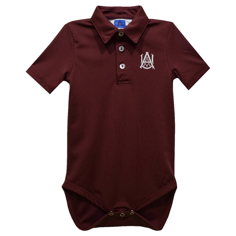 Infant Vive La Fete Maroon Alabama A&M Bulldogs Polo Bodysuit