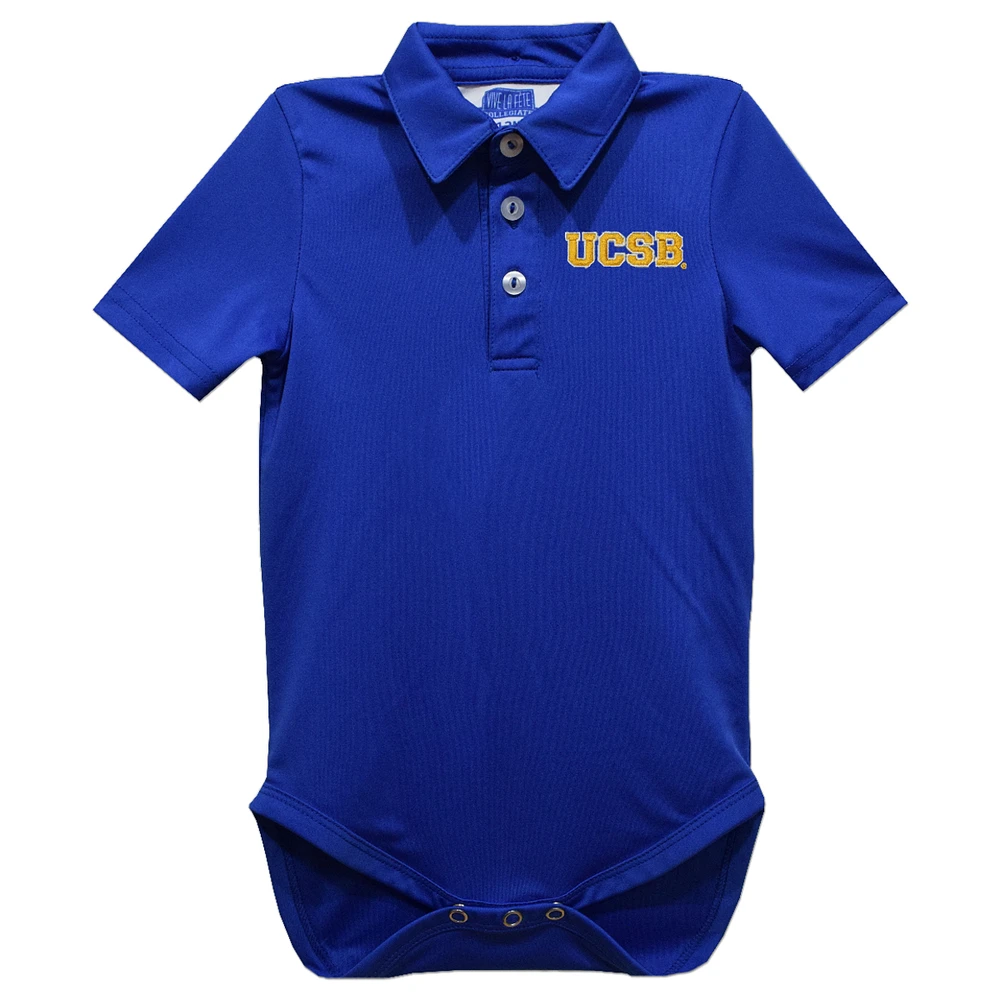 Infant Vive La Fete Blue UC Santa Barbara Gauchos Polo Bodysuit