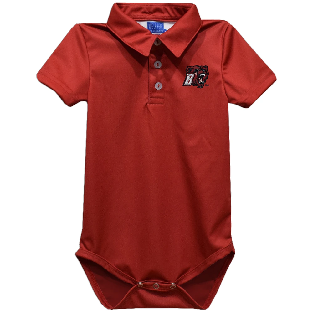 Infant Vive La Fete Red Bridgewater State Bears Polo Bodysuit