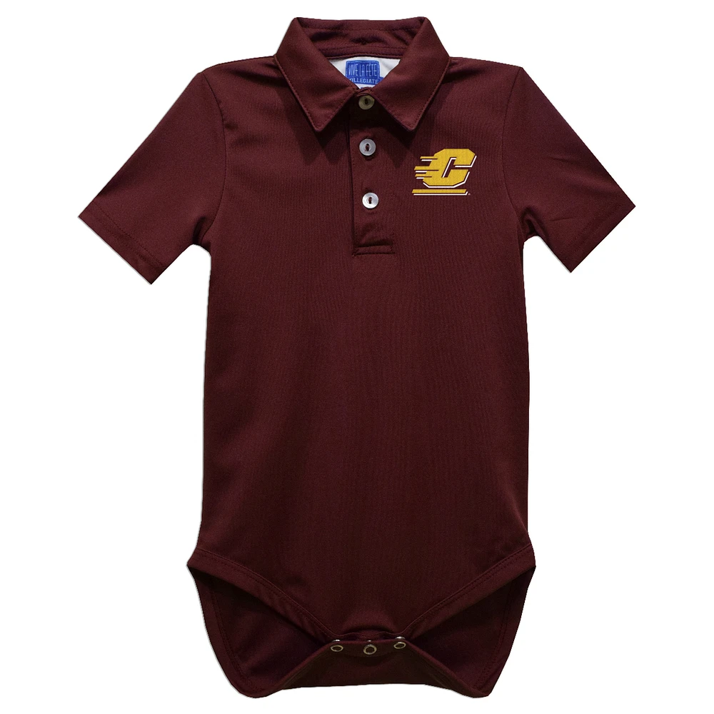 Infant Vive La Fete Maroon Central Michigan Chippewas Polo Bodysuit