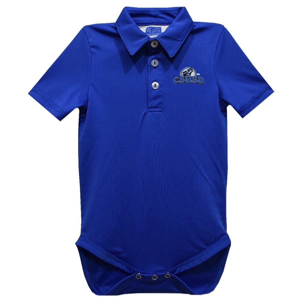 Infant Vive La Fete Blue Cal State San Bernardino Coyotes Polo Bodysuit