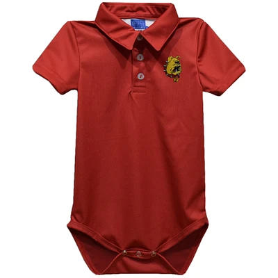 Infant Vive La Fete Crimson Ferris State Bulldogs Polo Bodysuit