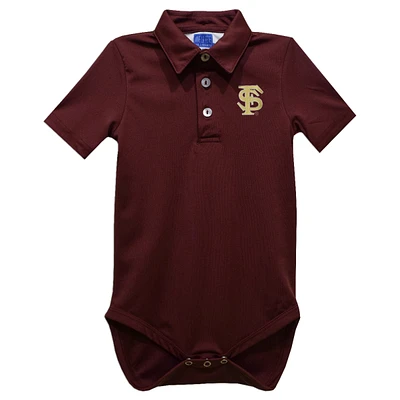 Infant Vive La Fete Garnet Florida State Seminoles Polo Bodysuit