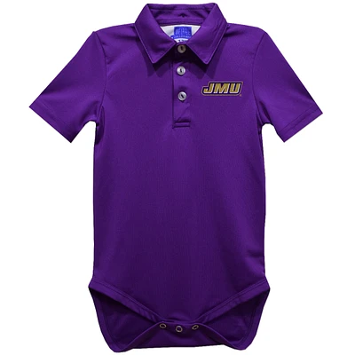 Infant Vive La Fete Purple James Madison Dukes Polo Bodysuit