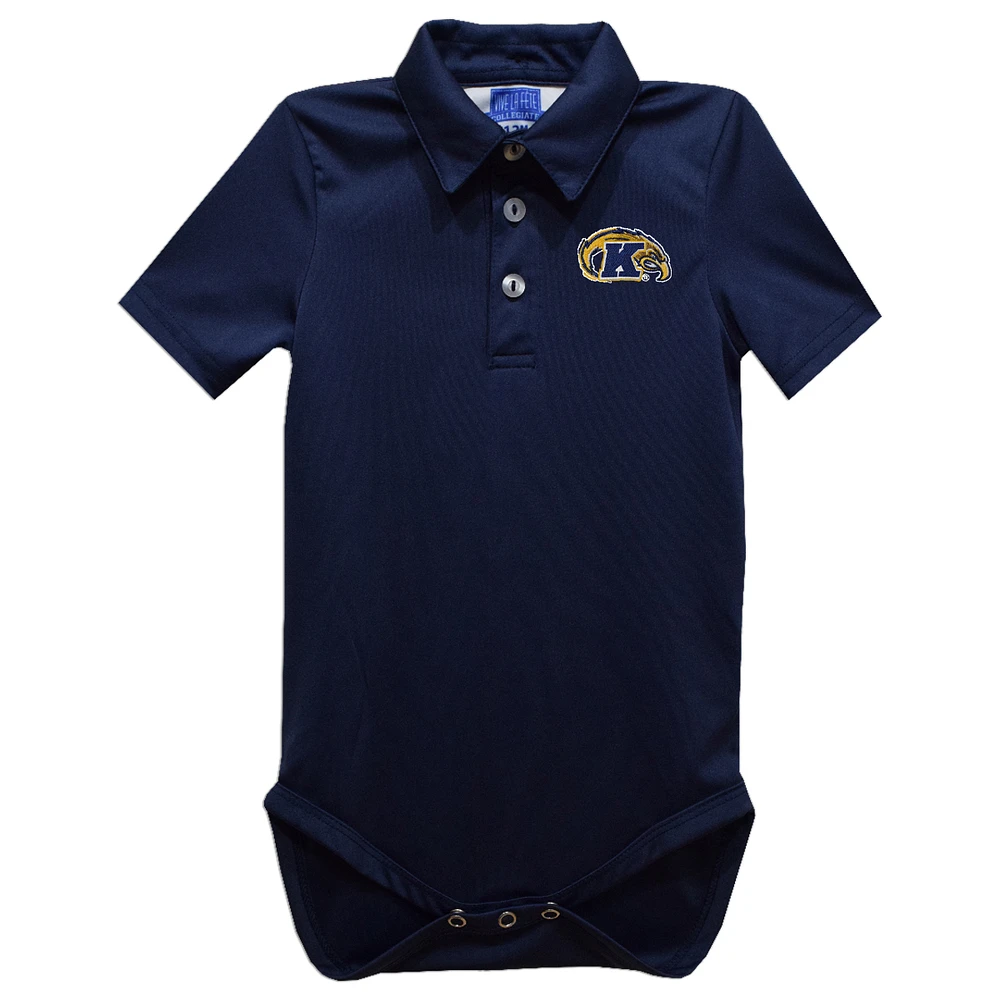 Infant Vive La Fete Navy Kent State Golden Flashes Polo Bodysuit