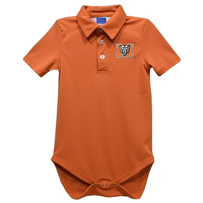 Infant Vive La Fete Orange Mercer Bears Polo Bodysuit