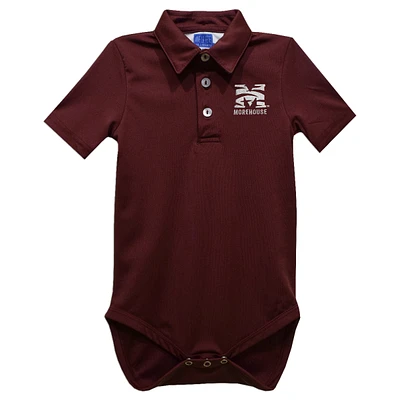Infant Vive La Fete Maroon Morehouse Tigers Polo Bodysuit