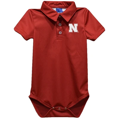 Infant Vive La Fete Scarlet Nebraska Huskers Polo Bodysuit