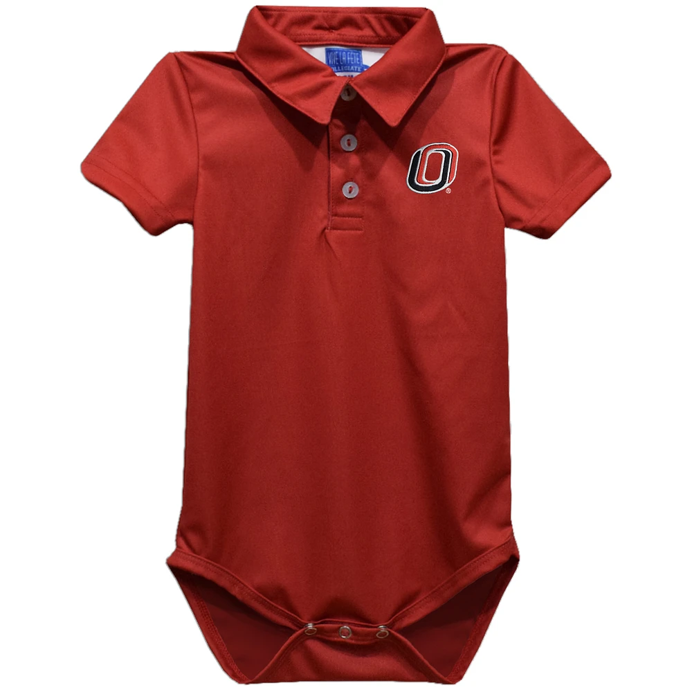 Infant Vive La Fete Crimson Nebraska Omaha Mavericks Polo Bodysuit