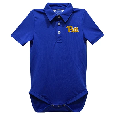 Infant Vive La Fete Royal Pitt Panthers Polo Bodysuit