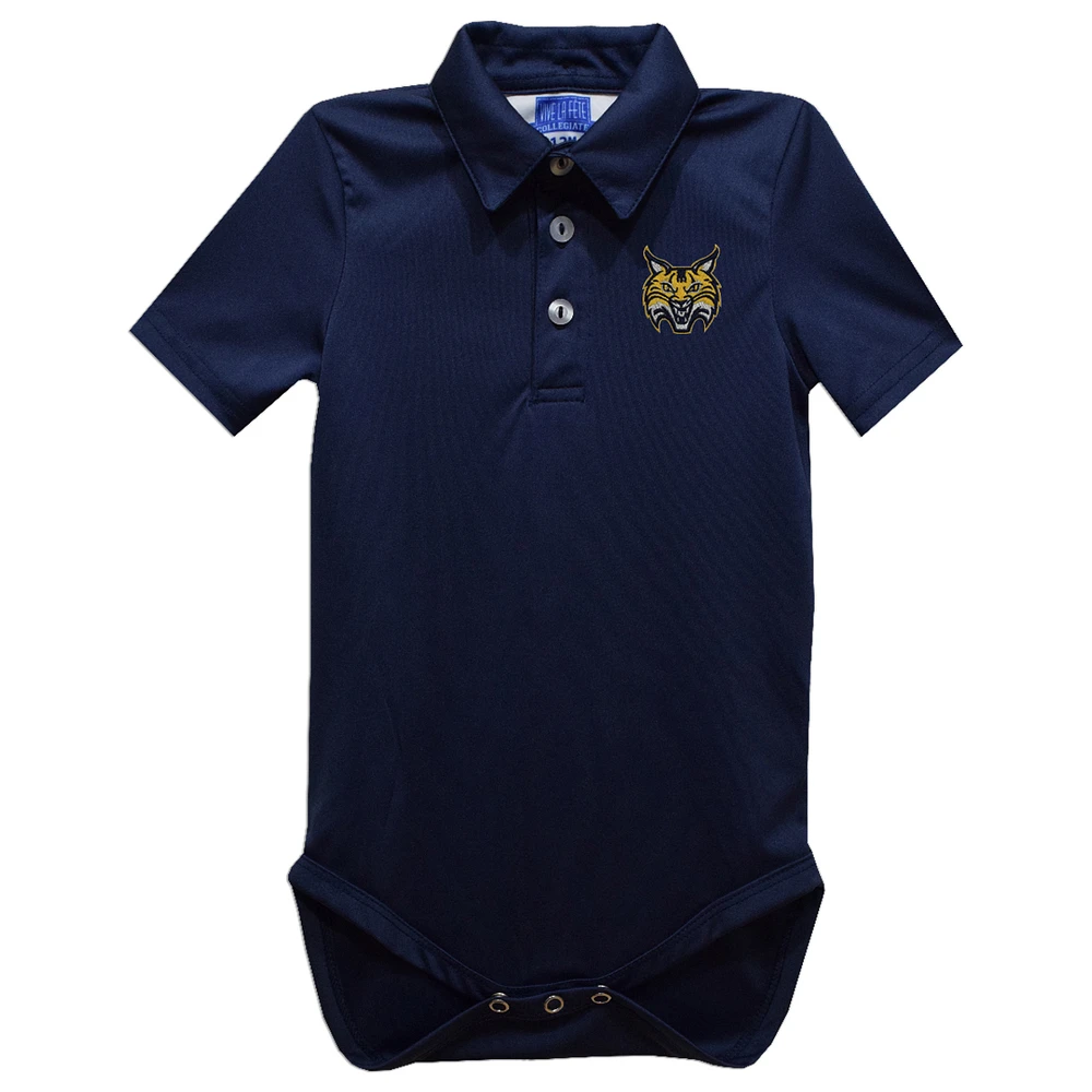 Infant Vive La Fete Navy Quinnipiac Bobcats Polo Bodysuit
