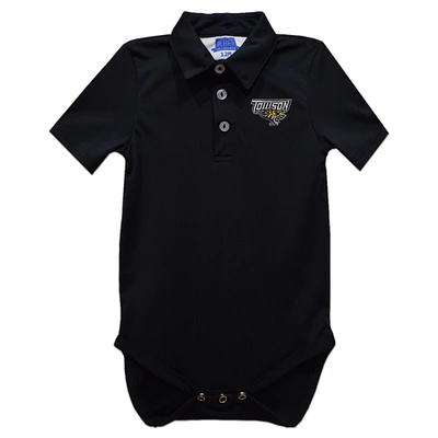 Infant Vive La Fete Black Towson Tigers Polo Bodysuit