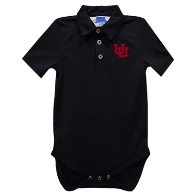 Infant Vive La Fete Black Utah Utes Polo Bodysuit