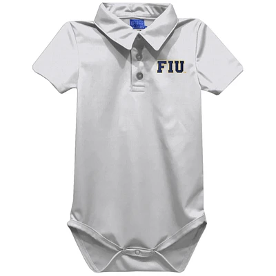 Infant Vive La Fete White FIU Panthers Polo Bodysuit
