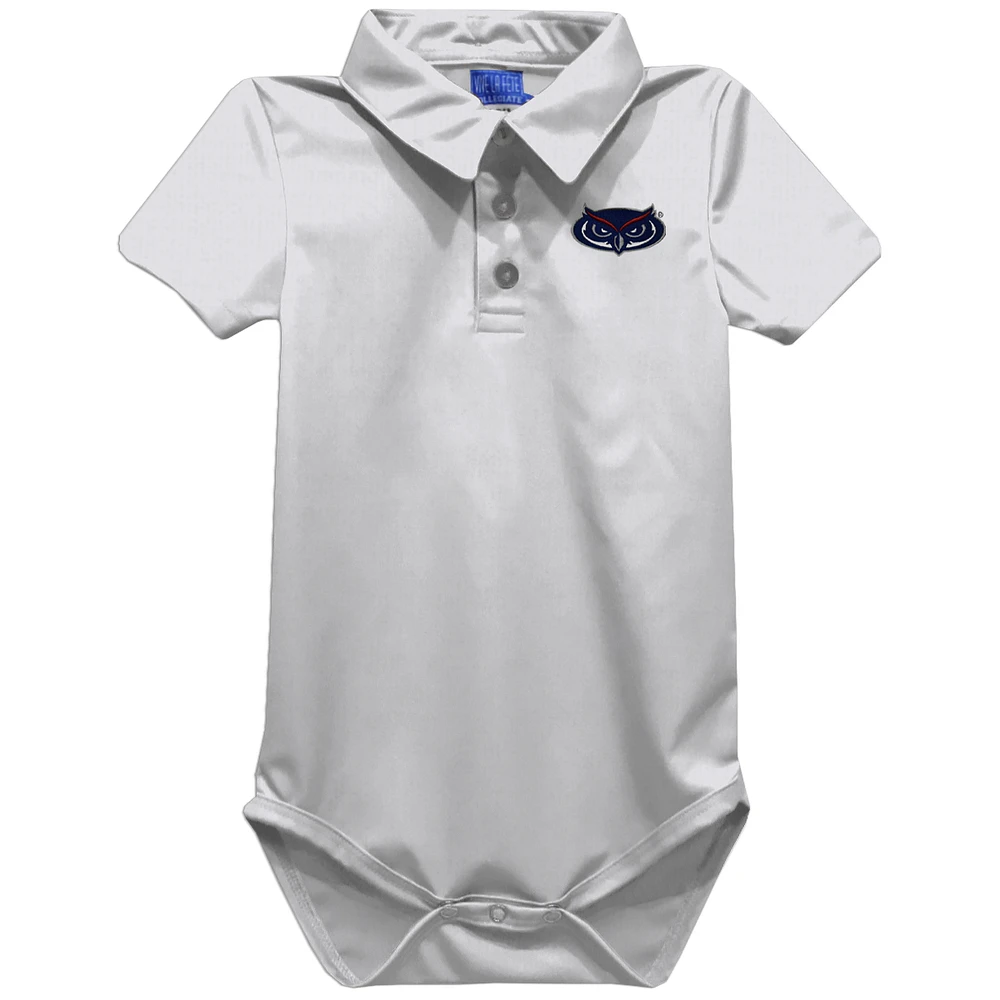 Infant Vive La Fete White Florida Atlantic Owls Polo Bodysuit