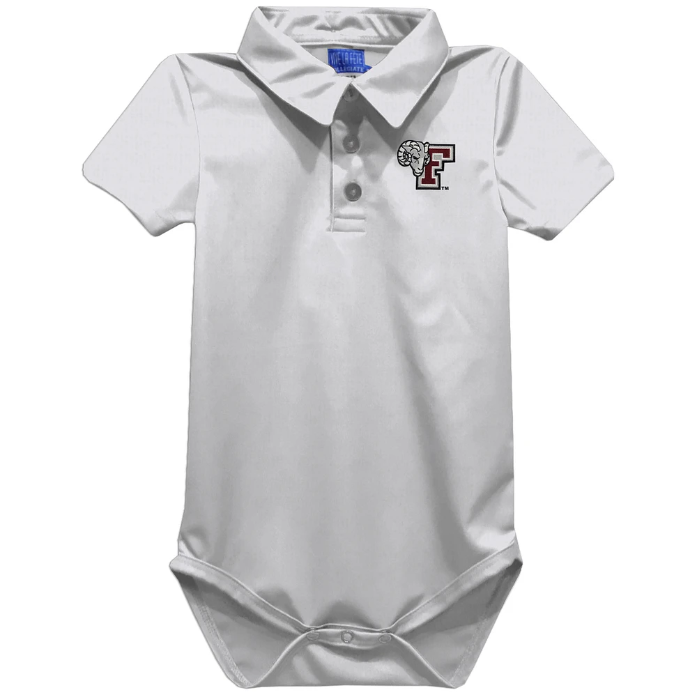 Infant Vive La Fete White Fordham Rams Polo Bodysuit