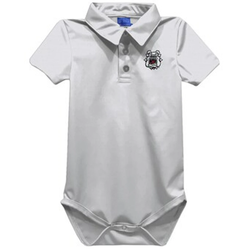 Infant Vive La Fete White Fresno State Bulldogs Polo Bodysuit