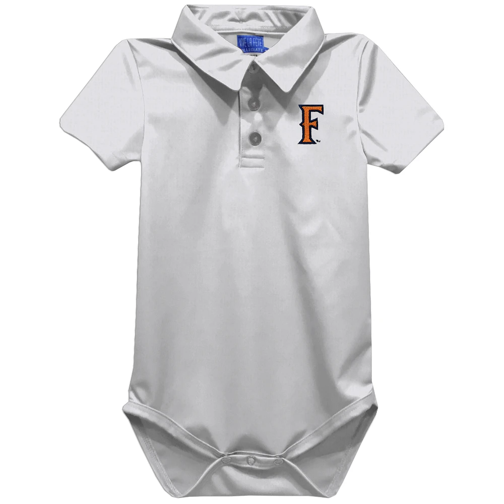 Infant Vive La Fete White Cal State Fullerton Titans Polo Bodysuit