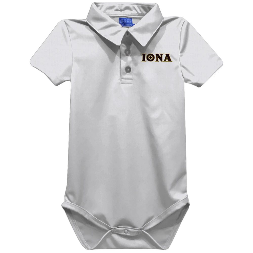 Infant Vive La Fete White Iona University Gaels Polo Bodysuit
