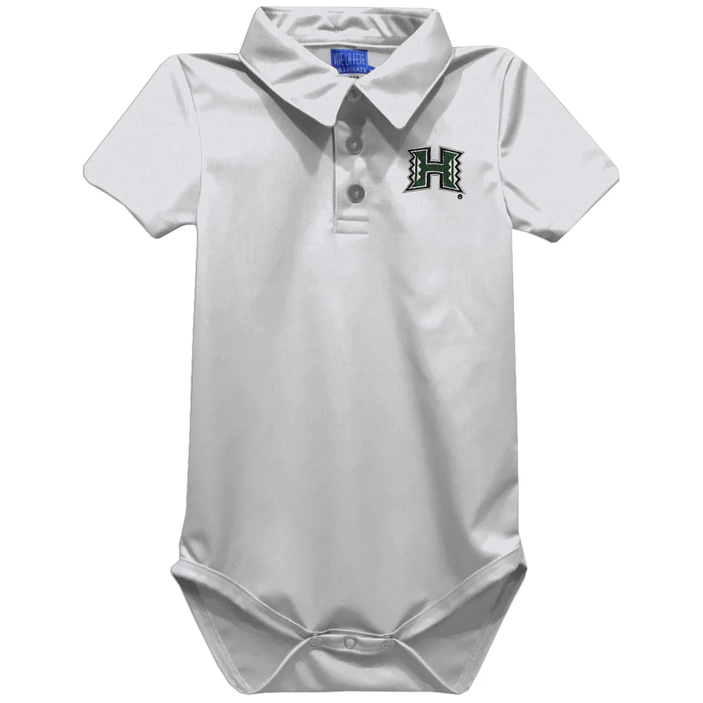 Infant Vive La Fete White Hawaii Rainbow Warriors Polo Bodysuit