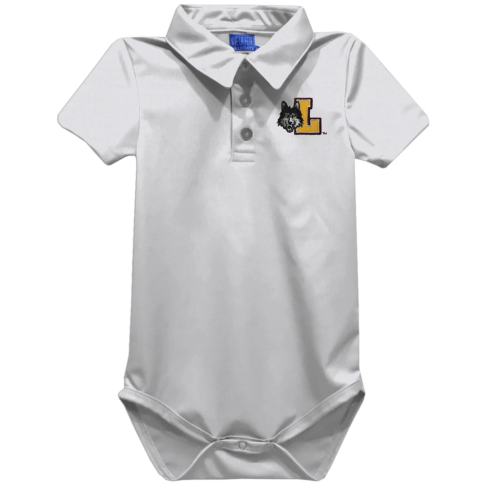 Infant Vive La Fete White Loyola Chicago Ramblers Polo Bodysuit