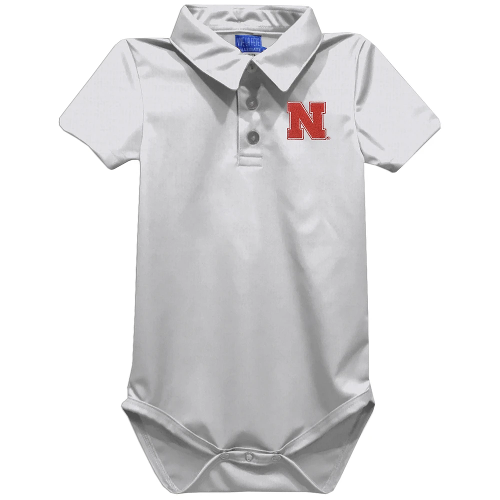 Infant Vive La Fete White Nebraska Huskers Polo Bodysuit