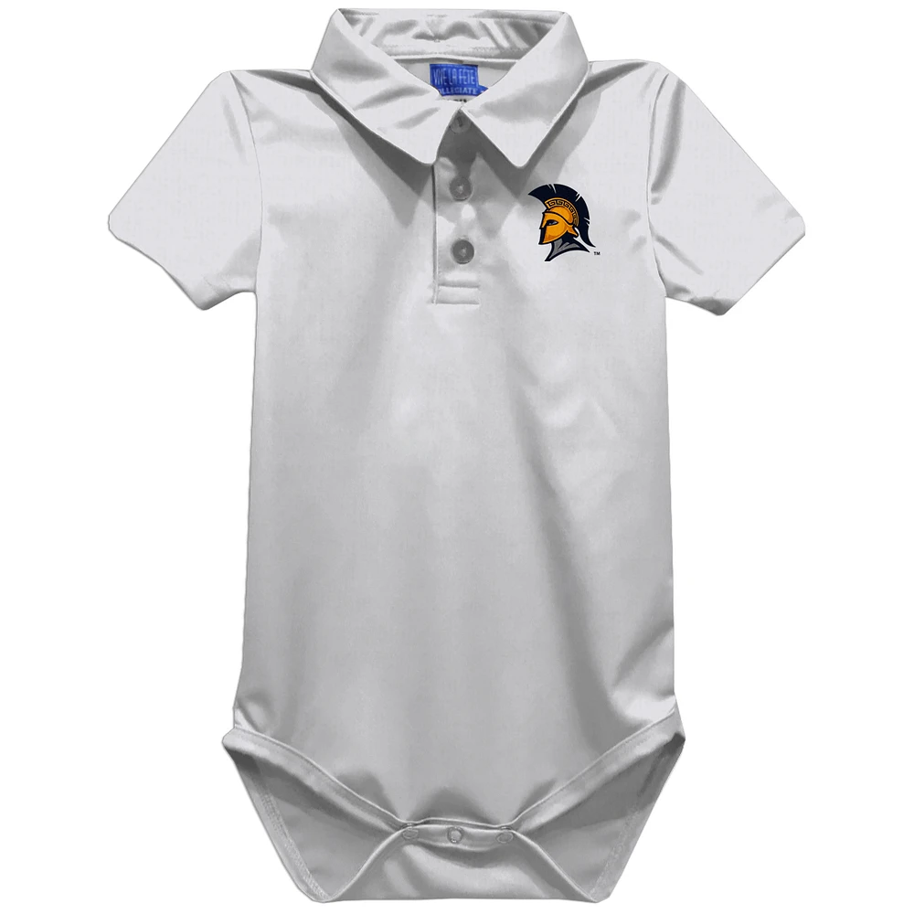Infant Vive La Fete White UNCG Spartans Polo Bodysuit
