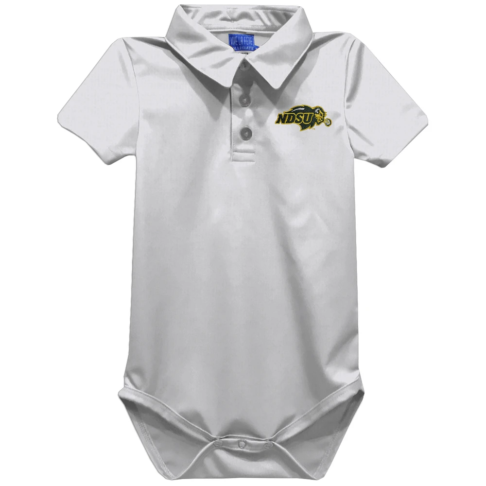 Infant Vive La Fete White NDSU Bison Polo Bodysuit