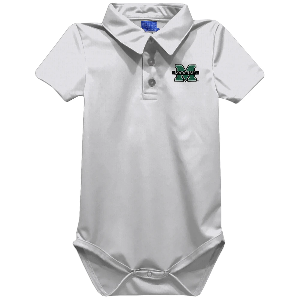 Infant Vive La Fete White Marshall Thundering Herd Polo Bodysuit