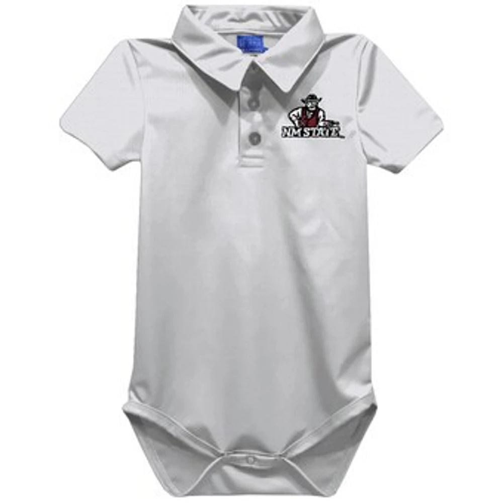 Infant Vive La Fete White New Mexico State Aggies Polo Bodysuit