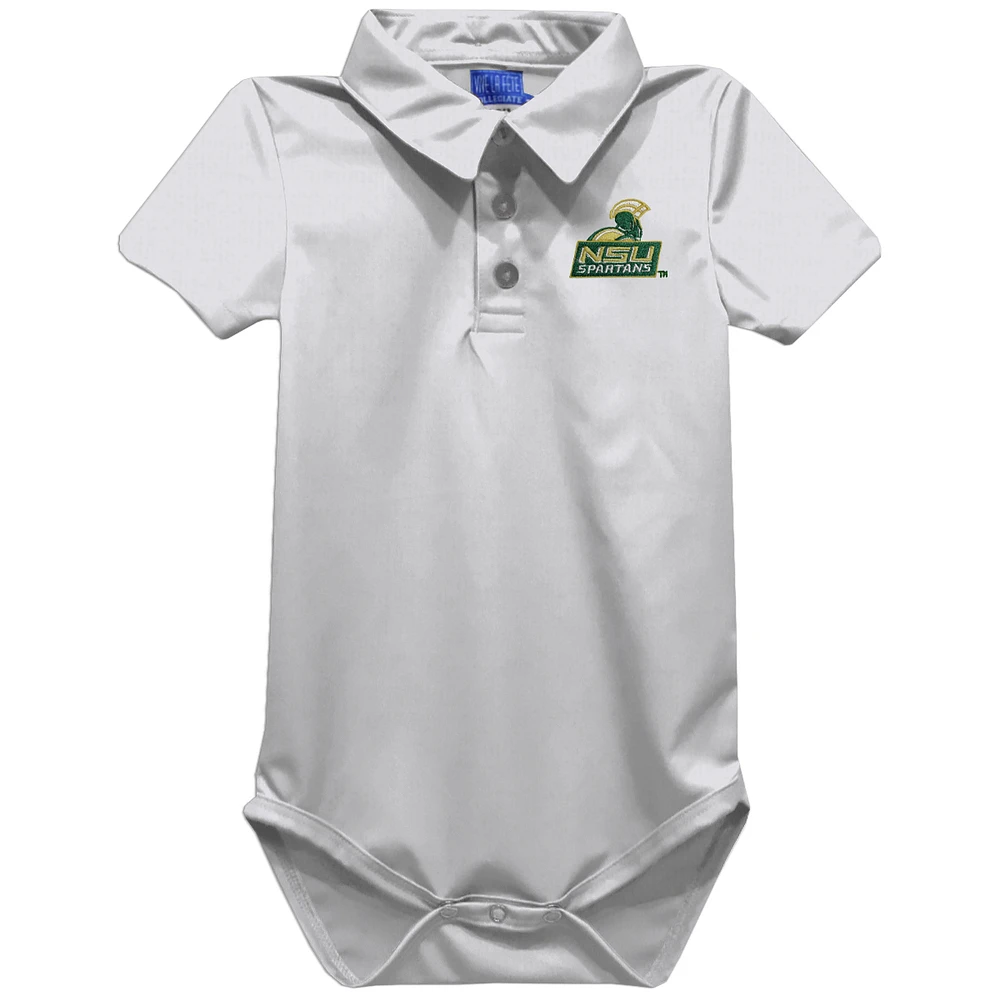 Infant Vive La Fete White Norfolk State Spartans Polo Bodysuit